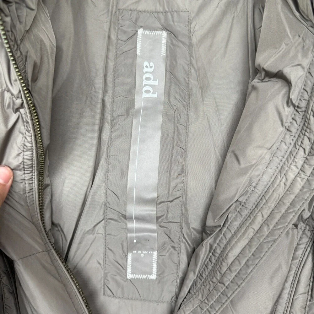 ADD Jacket Womens 4 Beige Pillow Collar Goose Down Coat  Italy Down Puffer - Picture 5 of 10